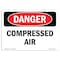 Signmission Safety Sign, OSHA Danger, 10" Height, Compressed Air, Landscape OS-DS-D-1014-L-1074 - alternate 1